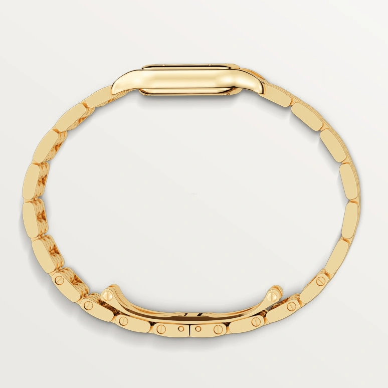 Cartier,Panthère de Cartier 23x30mm,23x30mm,Yellow Gold,Silver,Quartz,Sapphire,Crystal Glass,Square,Lily Jane Collins,Lily Collins,WGPN0008