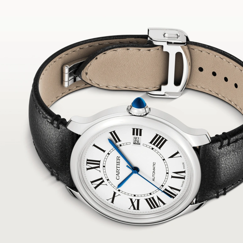 Cartier,Ronde de Cartier 40mm,40mm,Stainless Steel,Silver,Automatic,Day,42hours,WSRN0032