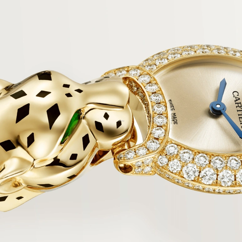 Cartier,Panthère Jewelry Watches 22.20mm,22.20mm,Yellow Gold,Gold,Quartz,Sapphire,Other,HPI01441
