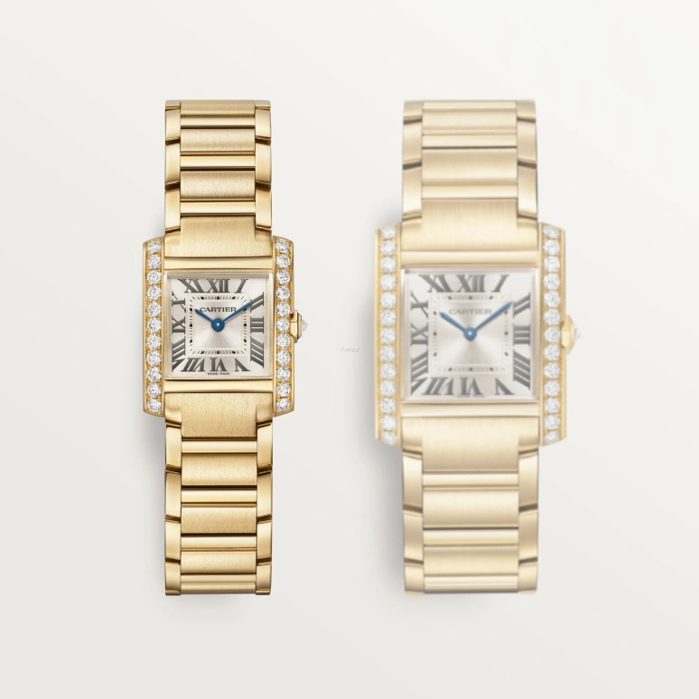 Cartier,Tank 25.70x21.20mm,25.70x21.20mm,Yellow Gold,Gold,Quartz,Sapphire,Crystal Glass,Square,WJTA0062