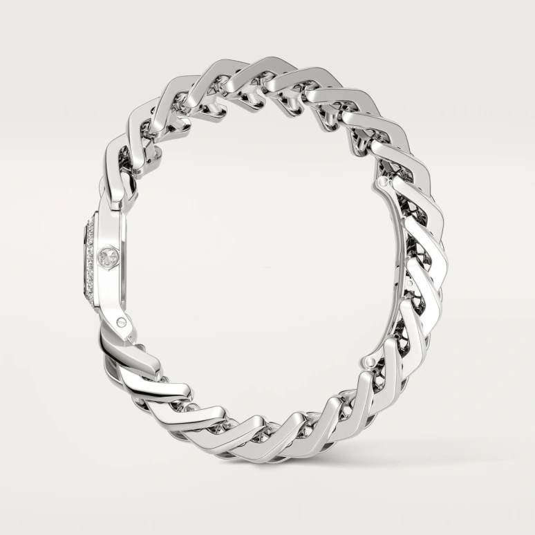Cartier,Maillon de Cartier 31x17mm,31x17mm,White Gold,Silver,Quartz,Sapphire,Crystal Glass,Other,WJBJ0003