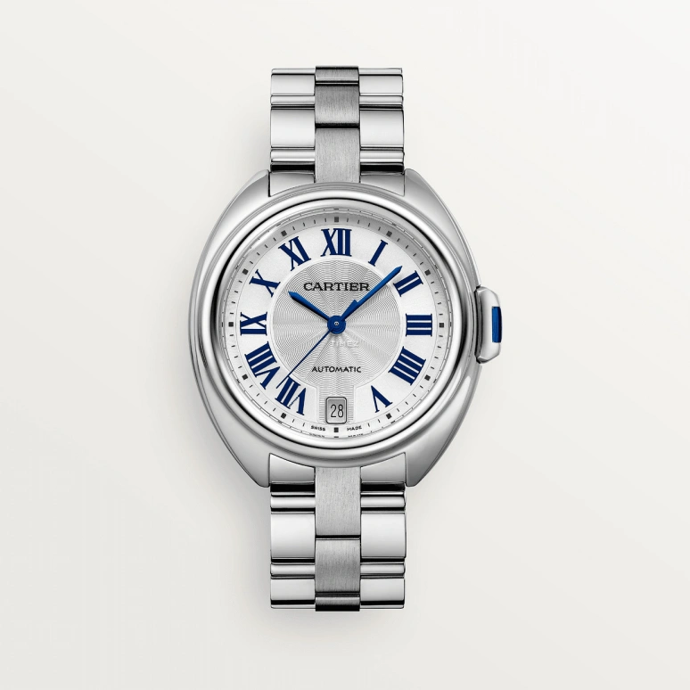 Cartier,Clé de Cartier 35mm,35mm,Stainless Steel,Silver,Automatic,Day,42hours,WSCL0006