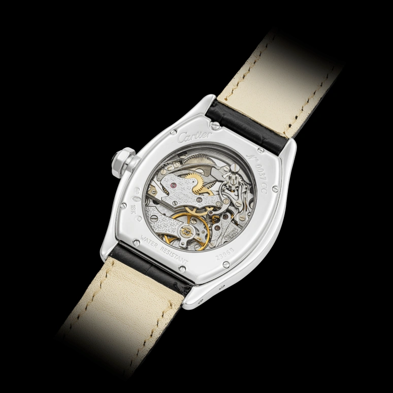 Cartier,Tortue 34x43mm,34x43mm,White Gold,White,Handwound,Chronograph,In-house Caliber,2396