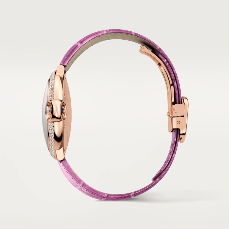 Cartier,Ballon Bleu de Cartier 36mm,36mm,Rose Gold,Silver,Automatic,Sapphire,Crystal Glass,Round,WJBB0050