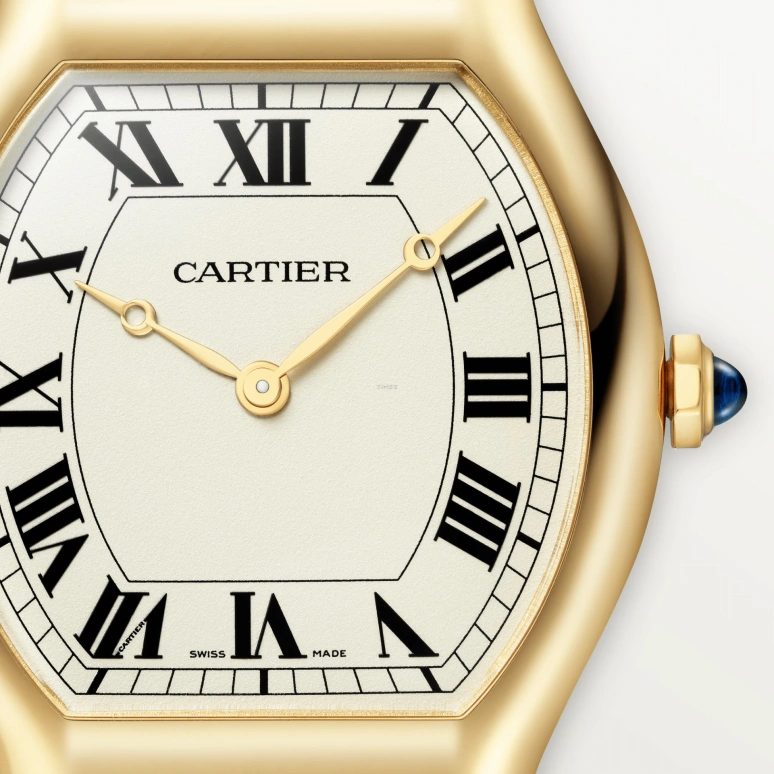 Cartier,Tortue 41.40x32.90mm,41.40x32.90mm,Yellow Gold,Silver White,Handwound,36hours,In-house Caliber,WGTO0006
