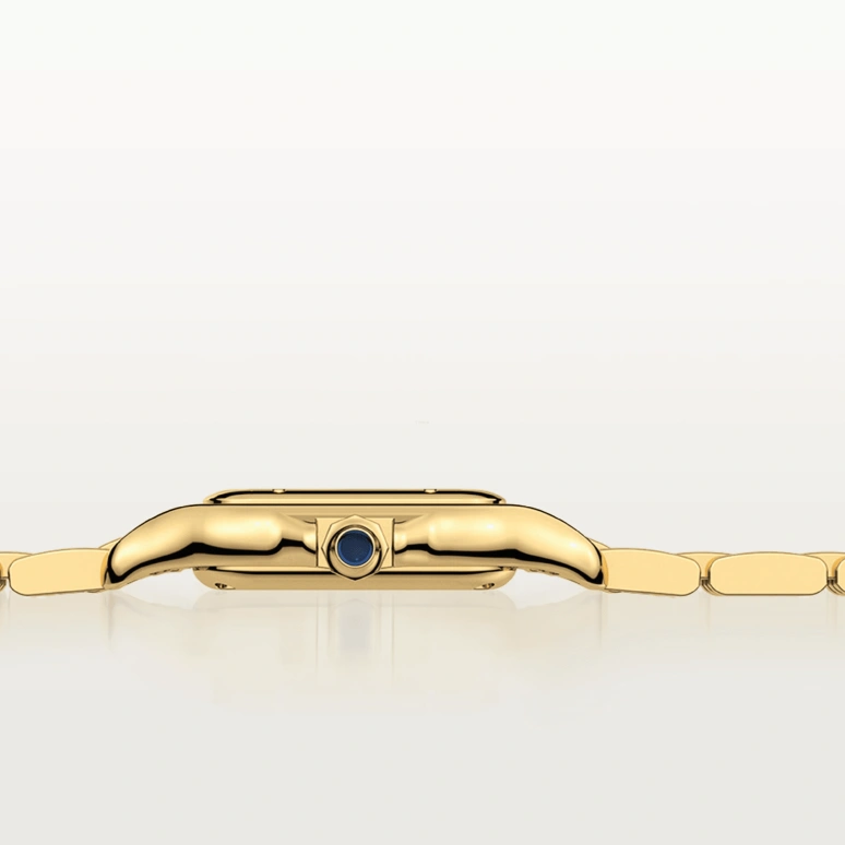 Cartier,Panthère de Cartier 23x30mm,23x30mm,Yellow Gold,Silver,Quartz,Sapphire,Crystal Glass,Square,Lily Jane Collins,Lily Collins,WGPN0008