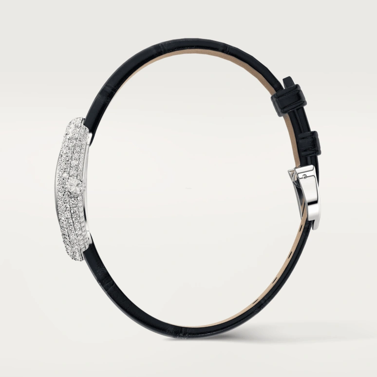 Cartier,Baignoire 32x26mm,32x26mm,White Gold,Silver,Quartz,Sapphire,Crystal Glass,Oval,WJBA0015