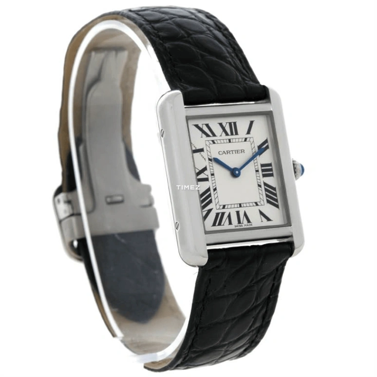 Cartier,Tank 24x30mm,24x30mm,Stainless Steel,Silver,Quartz,In-house Caliber,Sapphire,Crystal Glass,W1018255