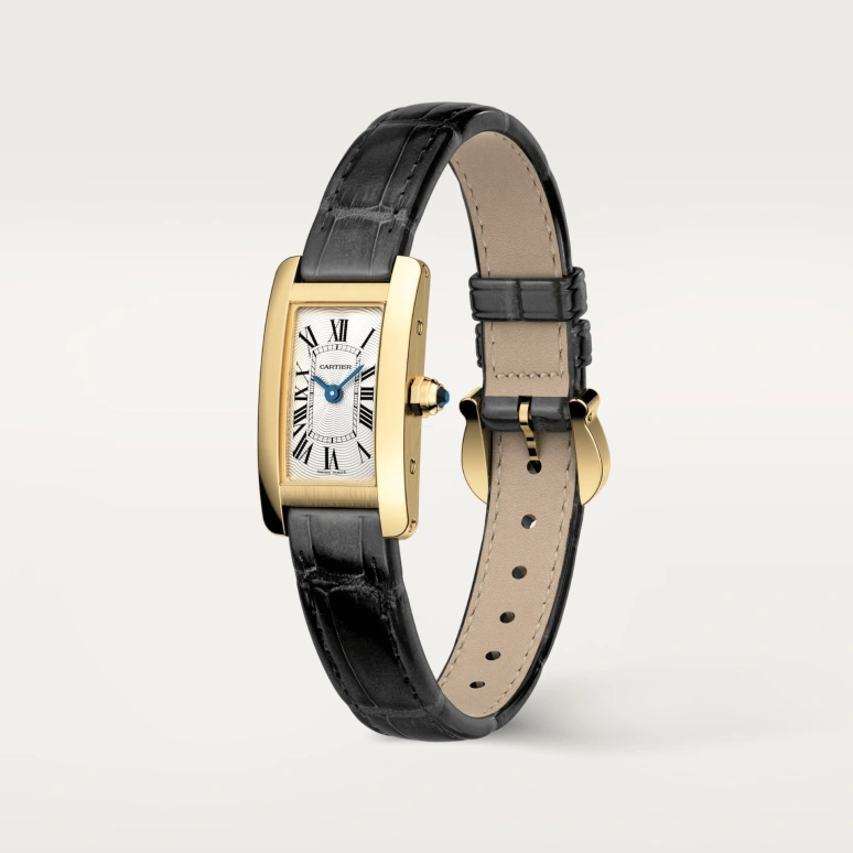 Cartier,Tank 27x15.20mm,27x15.20mm,Yellow Gold,Silver,Quartz,Sapphire,Crystal Glass,Square,WGTA0038