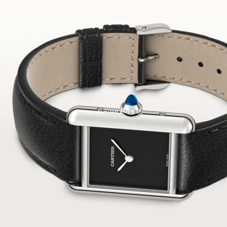 Cartier,Tank 29.50x22mm,29.50x22mm,Stainless Steel,Black,Quartz,Sapphire,Crystal Glass,Square,WSTA0084