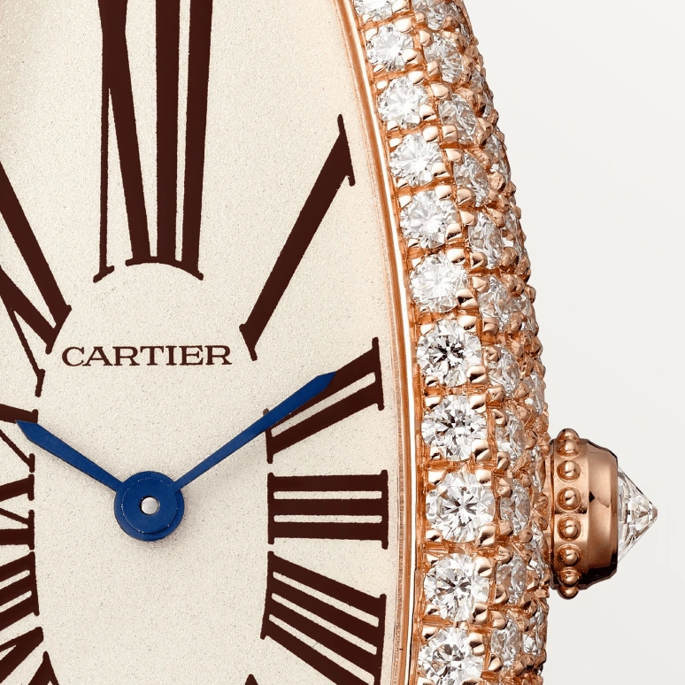 Cartier,Baignoire 47x21mm,47x21mm,Rose Gold,Silver,Handwound,38hours,In-house Caliber,WJBA0006