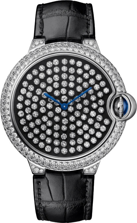 Cartier,Ballon Bleu de Cartier 42mm,42mm,White Gold,Black,Handwound,36hours,In-house Caliber,HPI01062
