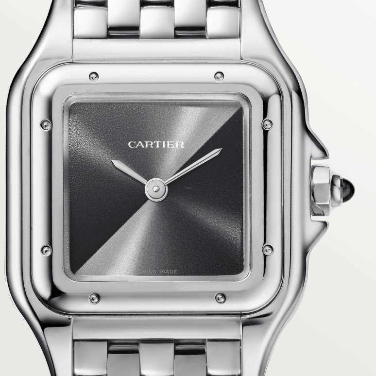 Cartier,Panthère de Cartier 22x30mm,22x30mm,Stainless Steel,Black,Gradient,Grey,Quartz,Sapphire,Crystal Glass,Square,WSPN0010