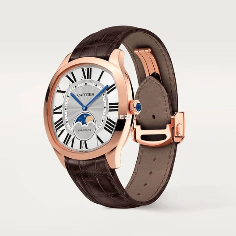 Cartier,Drive de Cartier 47x41mm,47x41mm,Rose Gold,Silver,Automatic,Moonphase,In-house Caliber,WGNM0018
