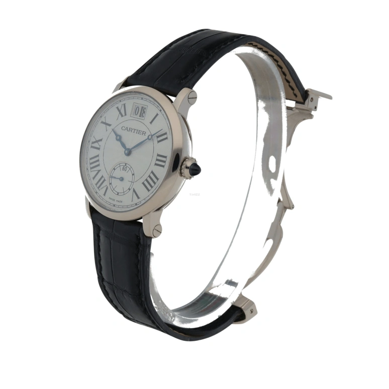 Cartier,Rotonde de Cartier 35mm,35mm,White Gold,Silver,Handwound,Big Date,In-house Caliber,W1552851