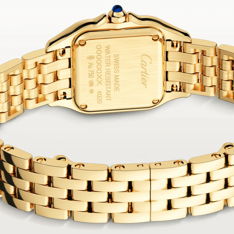 Cartier,Panthère de Cartier 30.30x22mm,30.30x22mm,Yellow Gold,Silver,Quartz,Glass,Square,WGPN0059