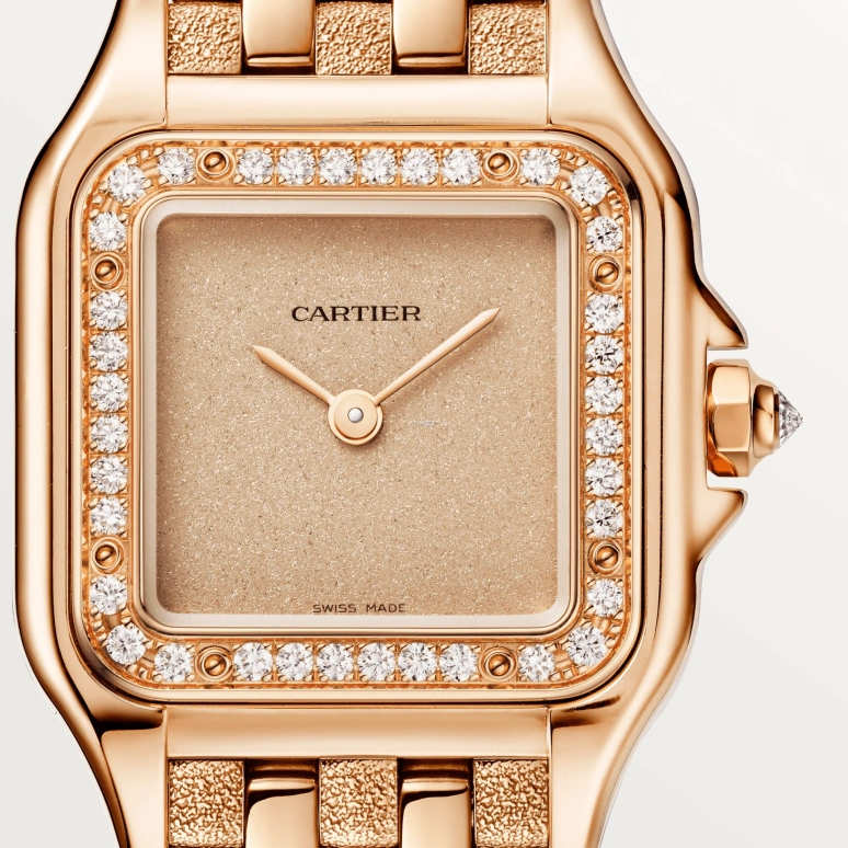 Cartier,Panthère de Cartier 22x30mm,22x30mm,Rose Gold,Quartz,Sapphire,Crystal Glass,Square,WJPN0058