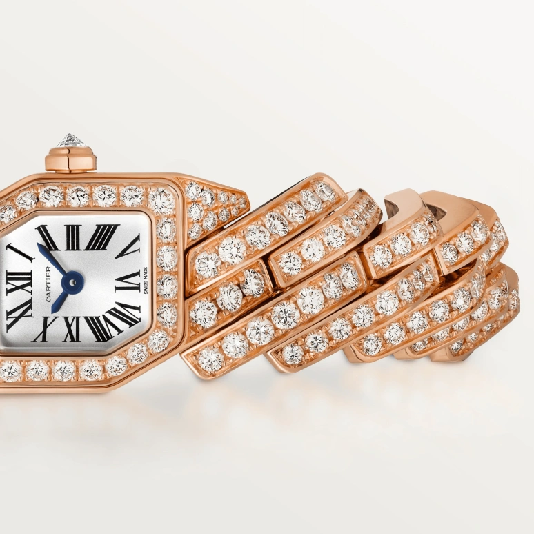 Cartier,Maillon de Cartier 31x17mm,31x17mm,Rose Gold,Silver,Quartz,Sapphire,Crystal Glass,Other,WJBJ0004