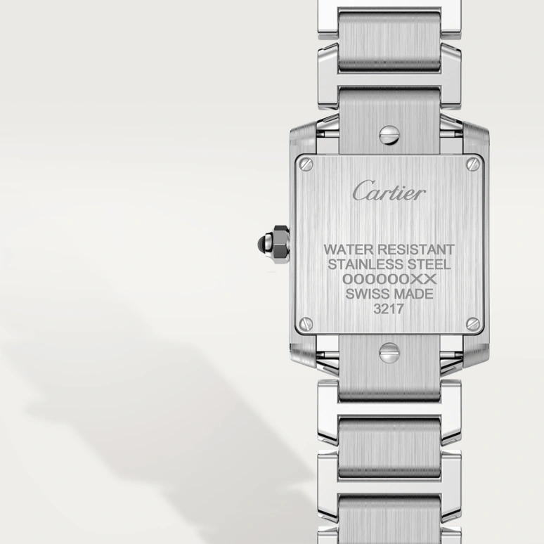 Cartier,Tank 25x20mm,25x20mm,Stainless Steel,Silver,Quartz,In-house Caliber,Sapphire,Crystal Glass,W51008Q3