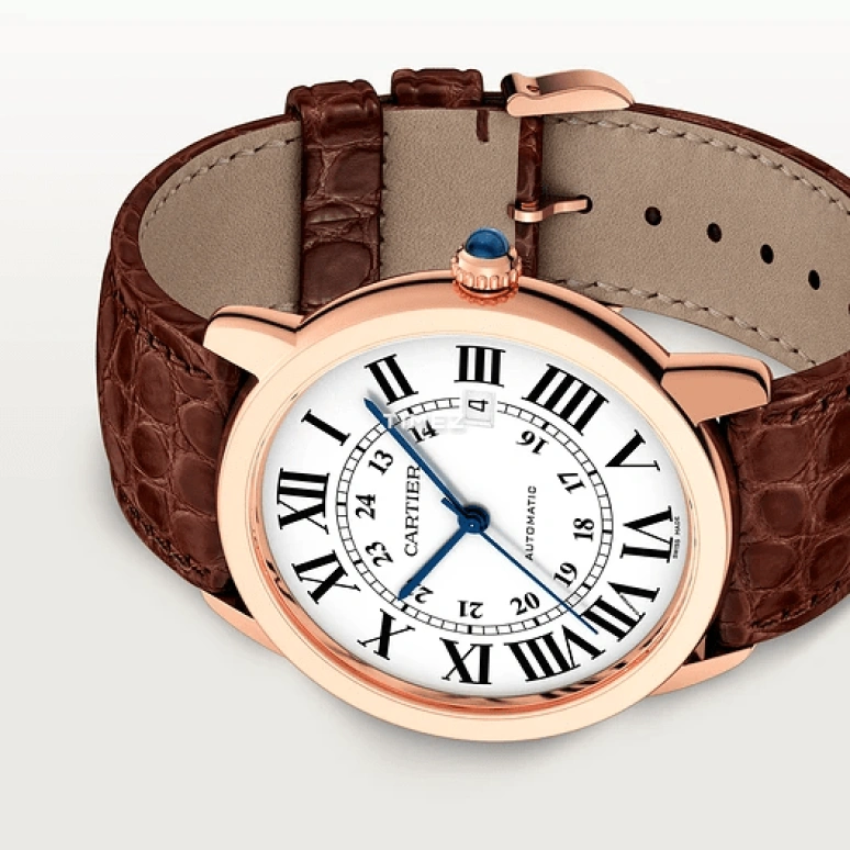 Cartier,Ronde de Cartier 42mm,42mm,Rose Gold,Silver,Automatic,Day,42hours,W6701009