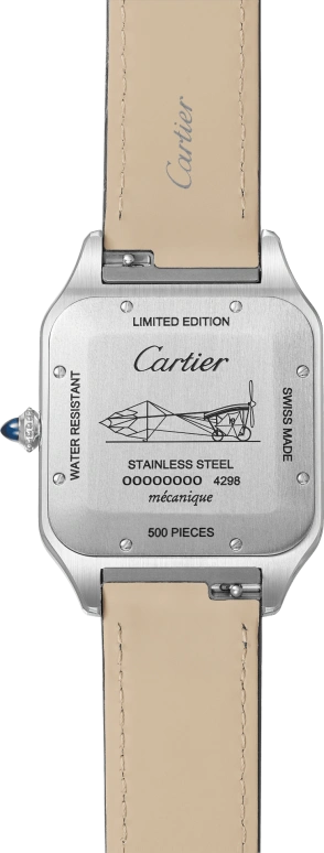 Cartier,Santos de Cartier 46.60x33.90mm,46.60x33.90mm,Stainless Steel,Rose Gold,Rose Gold,Handwound,36hours,In-house Caliber,W2SA0025