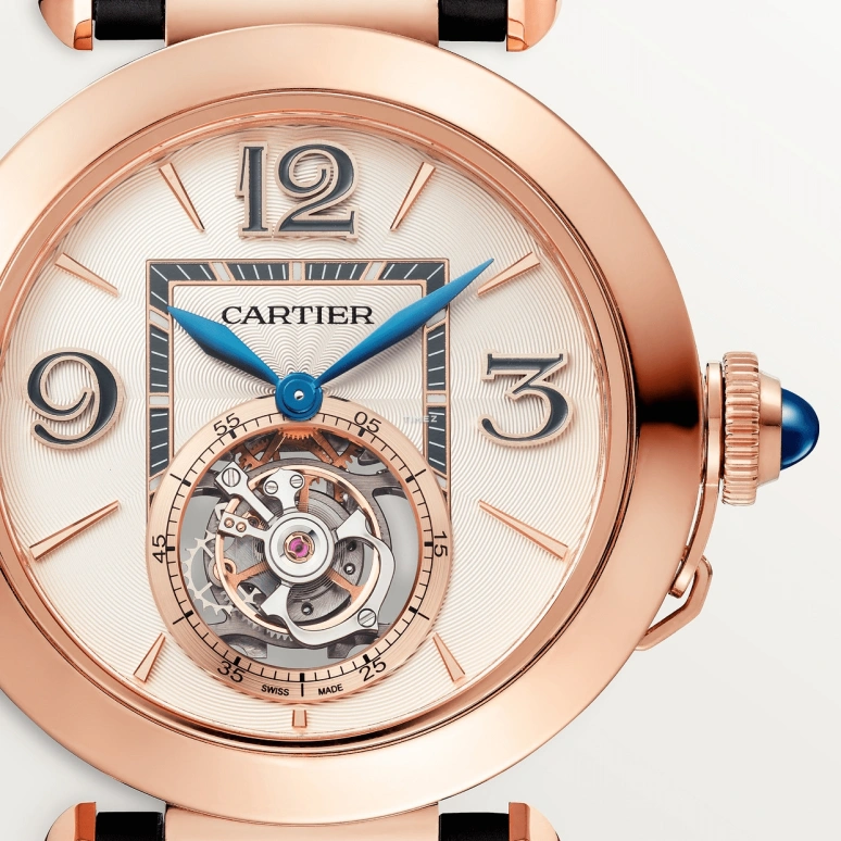 Cartier,Pasha de Cartier 41mm,41mm,Rose Gold,Cream,Handwound,Tourbillon,50hours,WHPA0010