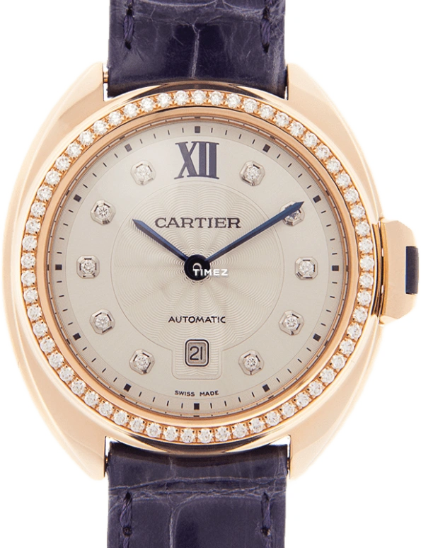 Cartier,Clé de Cartier 31mm,31mm,Rose Gold,Silver,Automatic,Day,42hours,WJCL0038