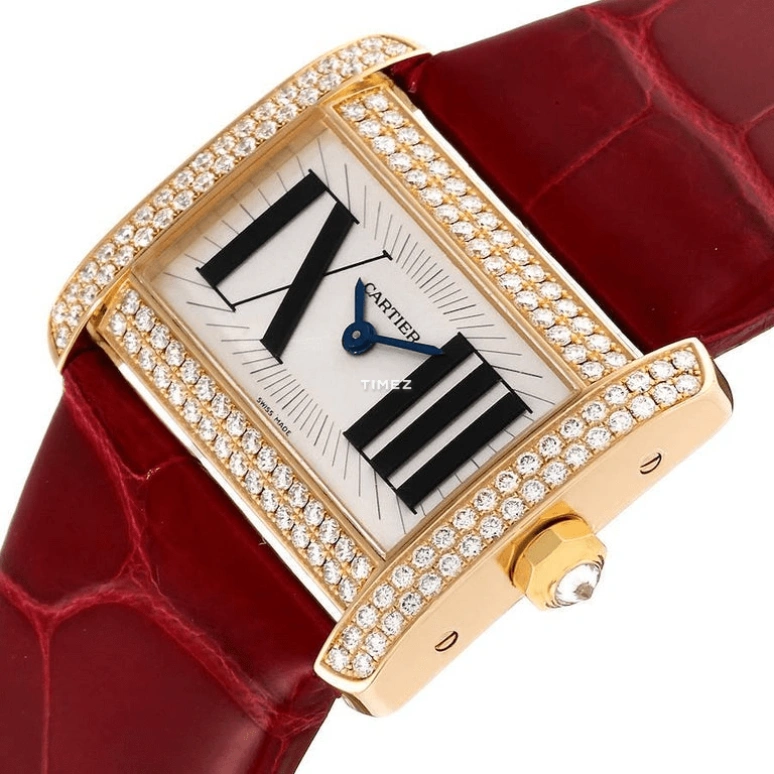 Cartier,Tank 31mm,31mm,Yellow Gold,Silver,Quartz,Sapphire,Crystal Glass,Square,WA301471