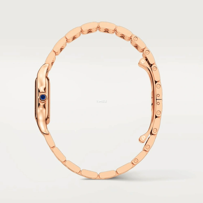Cartier,Panthère de Cartier 23x30mm,23x30mm,Rose Gold,Silver,Quartz,Sapphire,Crystal Glass,Square,WGPN0040