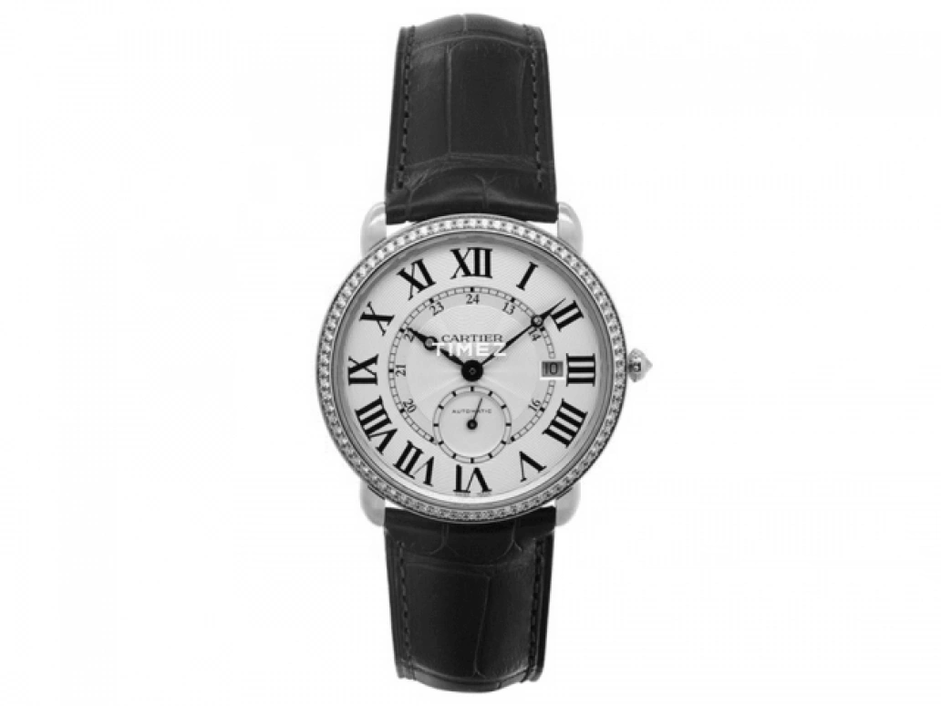 Cartier,Ronde de Cartier 40mm,40mm,White Gold,Silver,Automatic,Day,48hours,WR007018