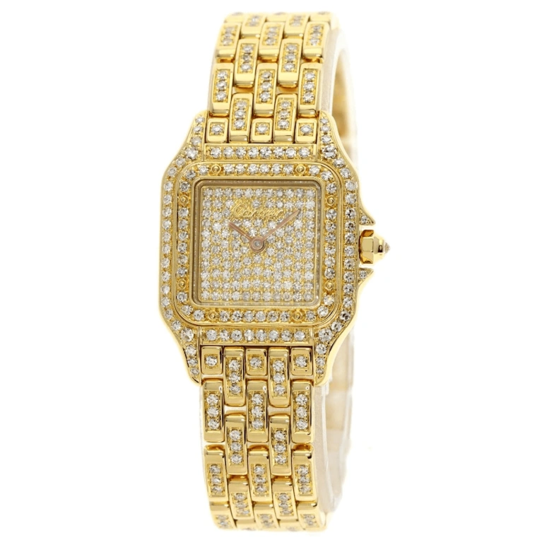 Cartier,Panthère de Cartier 22mm,22mm,Yellow Gold,Gold,Quartz,Sapphire,Rectangular,WF3072B9PVE
