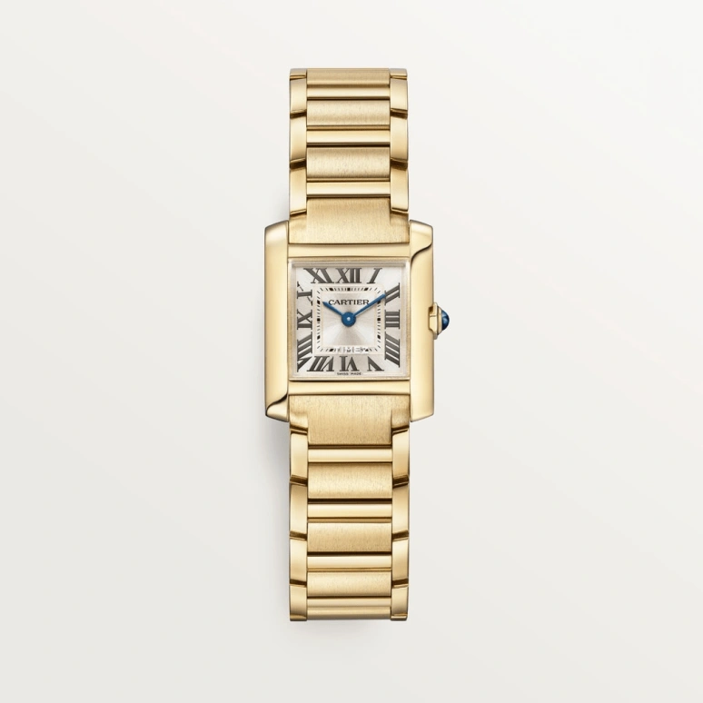 Cartier,Tank 25.70x21.20mm,25.70x21.20mm,Yellow Gold,Gold,Quartz,Sapphire,Crystal Glass,Square,WGTA0114