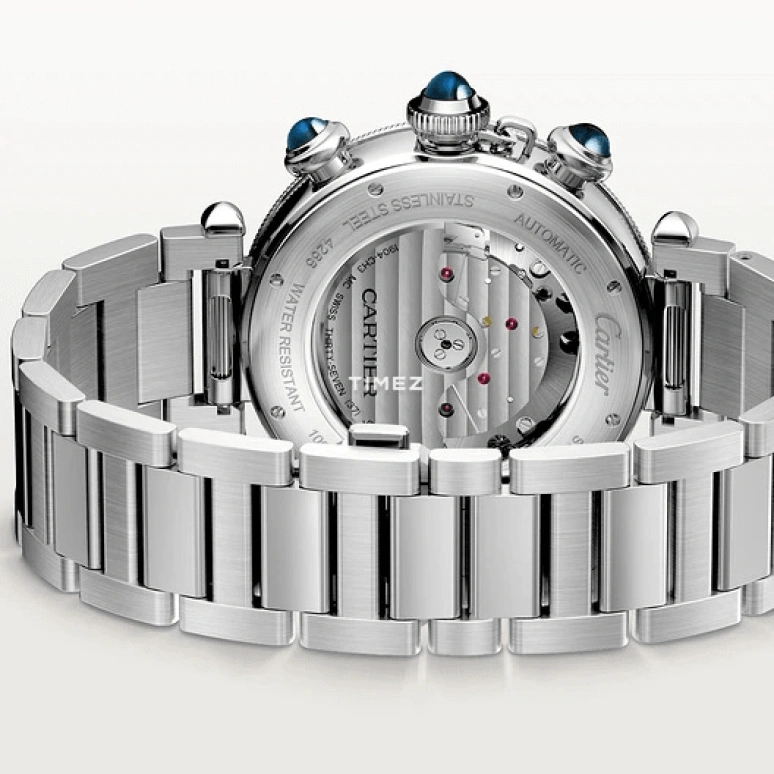 Cartier,Pasha de Cartier 41mm,41mm,Stainless Steel,Olive Green,Automatic,Chronograph,Day,WSPA0046
