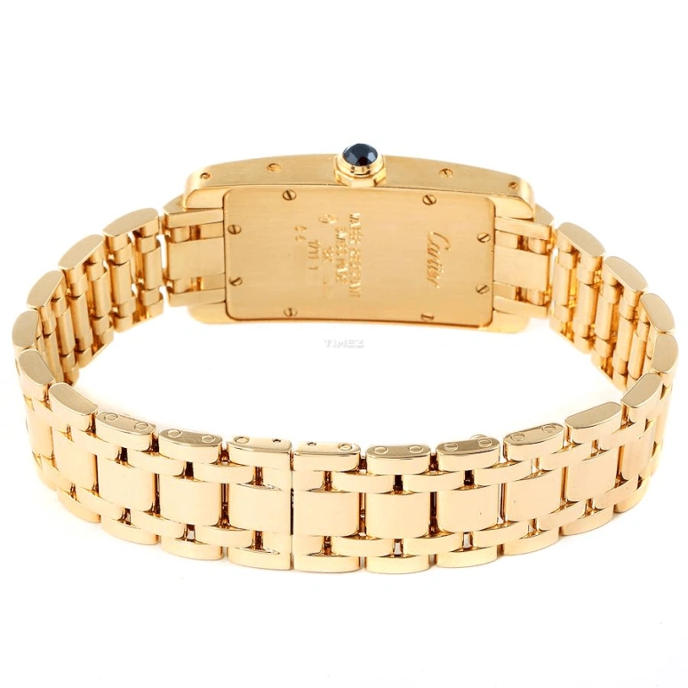 Cartier,Tank 19x35mm,19x35mm,Yellow Gold,White,Quartz,Sapphire,Crystal Glass,Square,W26015K2