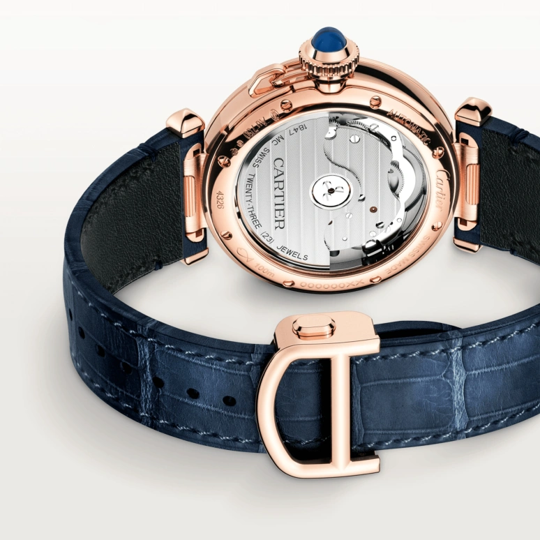 Cartier,Pasha de Cartier 35mm,35mm,Rose Gold,Silver,Automatic,42hours,In-house Caliber,WJPA0020