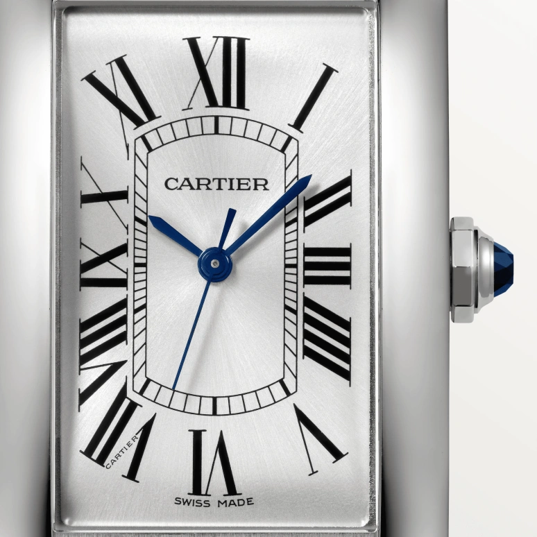 Cartier,Tank 45.10x26.60mm,45.10x26.60mm,Stainless Steel,Silver,Automatic,Sapphire,Crystal Glass,Square,WSTA0045