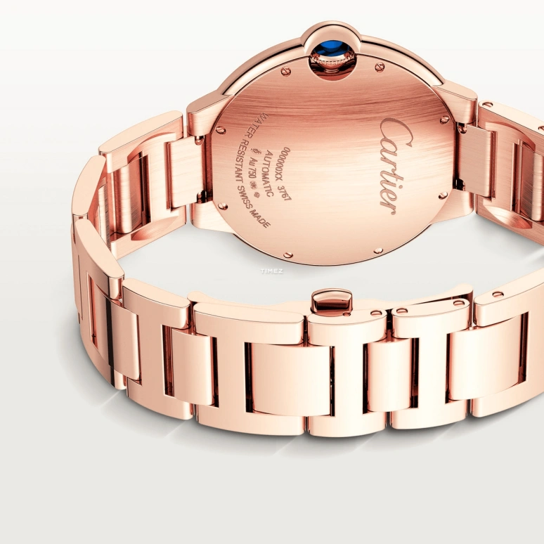 Cartier,Ballon Bleu de Cartier 42mm,42mm,Rose Gold,Silver,Automatic,Day,42hours,WJBB0038