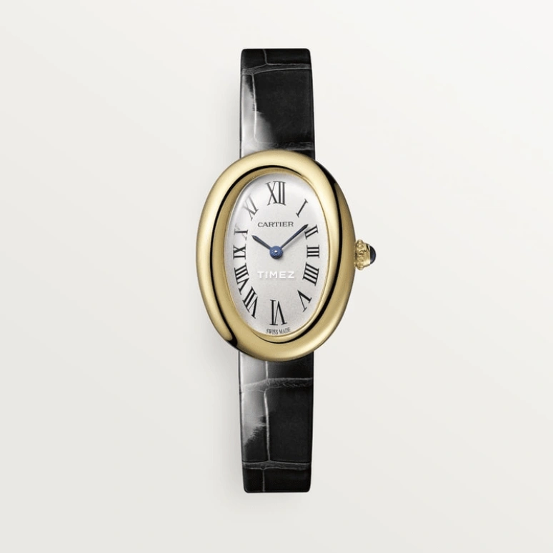 Cartier,Baignoire 31x23mm,31x23mm,Yellow Gold,White,Quartz,Sapphire,Crystal Glass,Oval,WGBA0022