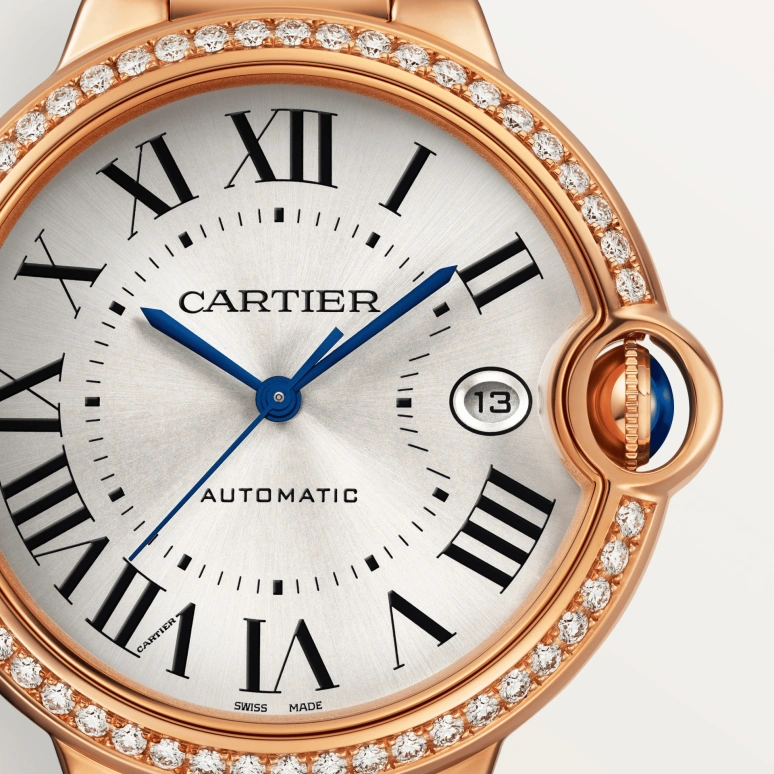 Cartier,Ballon Bleu de Cartier 40mm,40mm,Rose Gold,Silver,Automatic,Day,42hours,WJBB0057
