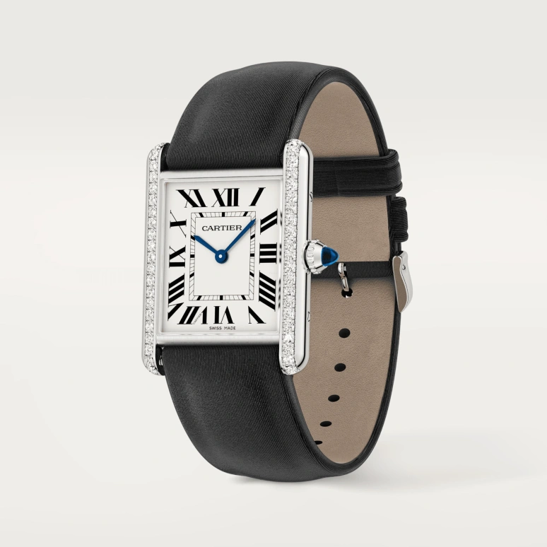 Cartier,Tank 33.70x25.50mm,33.70x25.50mm,Stainless Steel,Silver,Quartz,Sapphire,Crystal Glass,Square,W4TA0017