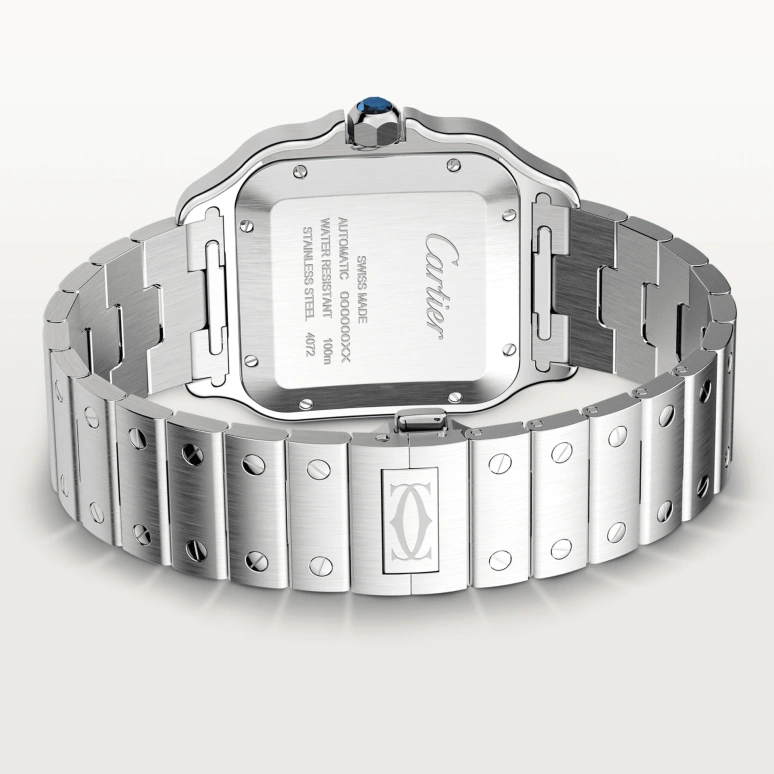 Cartier,Santos de Cartier 39.80x47.50mm,39.80x47.50mm,Stainless Steel,Silver,Automatic,Day,42hours,WSSA0018
