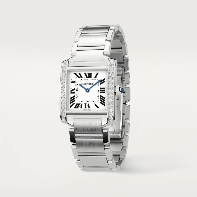 Cartier,Tank 30x25mm,30x25mm,Stainless Steel,Silver,Quartz,Sapphire,Square,W4TA0009