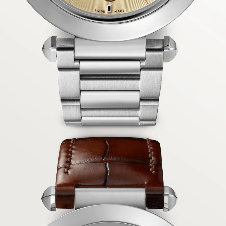 Cartier,Pasha de Cartier 41mm,41mm,Stainless Steel,Champagne,Automatic,Day,42hours,WSPA0033