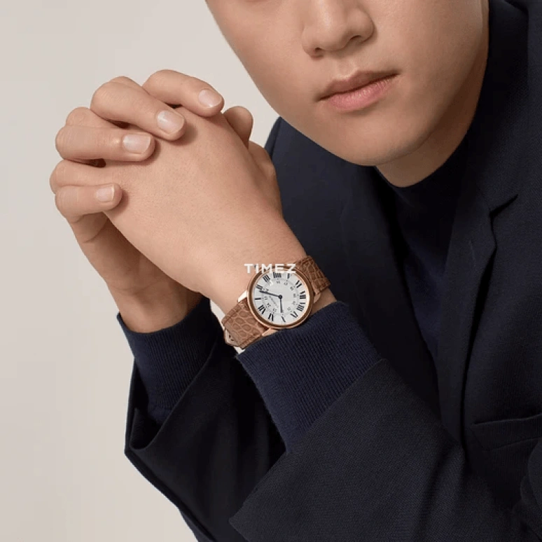 Cartier,Ronde de Cartier 42mm,42mm,Rose Gold,Silver,Automatic,Day,42hours,W6701009