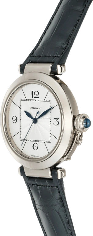 Cartier,Pasha de Cartier 42mm,42mm,Platinum,Silver,Automatic,Sapphire,Crystal Glass,Round,W3018751