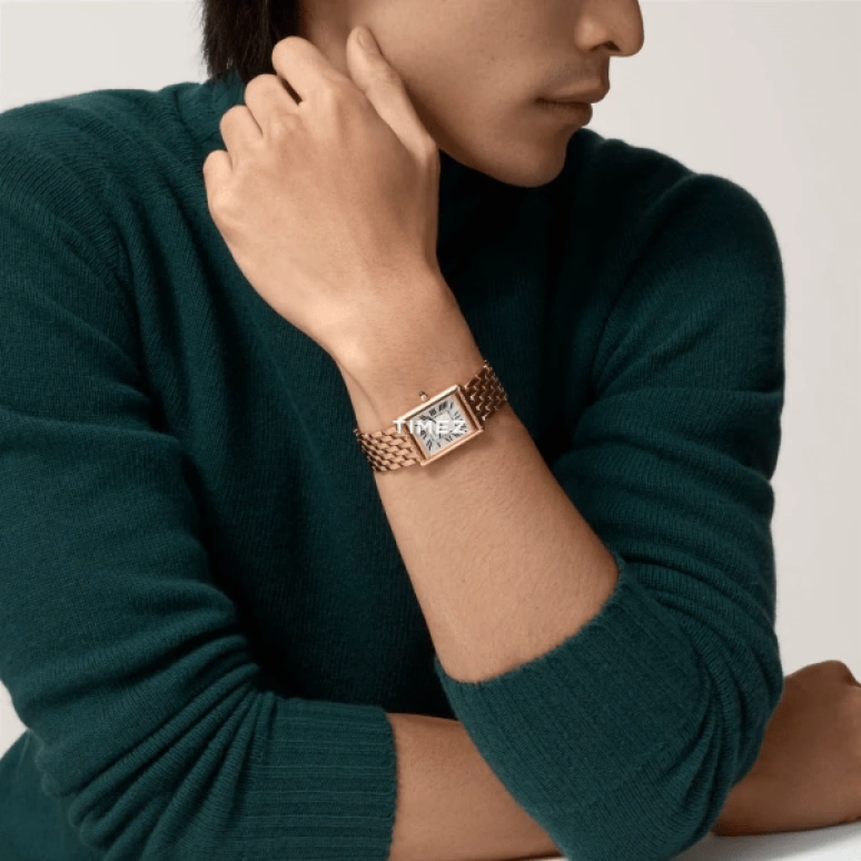 Cartier,Tank 33.70x25.50mm,33.70x25.50mm,Rose Gold,Silver,Handwound,38hours,In-house Caliber,WGTA0024