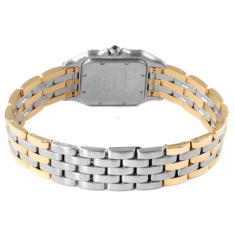 Cartier,Panthère de Cartier 26mm,26mm,Stainless Steel,Yellow Gold,Silver,Quartz,Day,Sapphire,Crystal Glass,W25028B8
