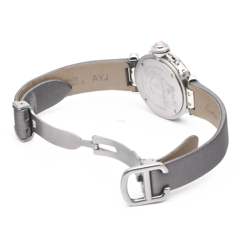 Cartier,Pasha de Cartier 27mm,27mm,Stainless Steel,Pink,Quartz,In-house Caliber,Sapphire,Crystal Glass,W3140026