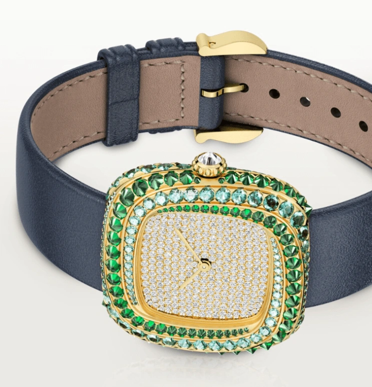 Cartier,Coussin de Cartier 30.40x31.10mm,30.40x31.10mm,Yellow Gold,Gold,Quartz,Square,Green,Gold,WJCS0009