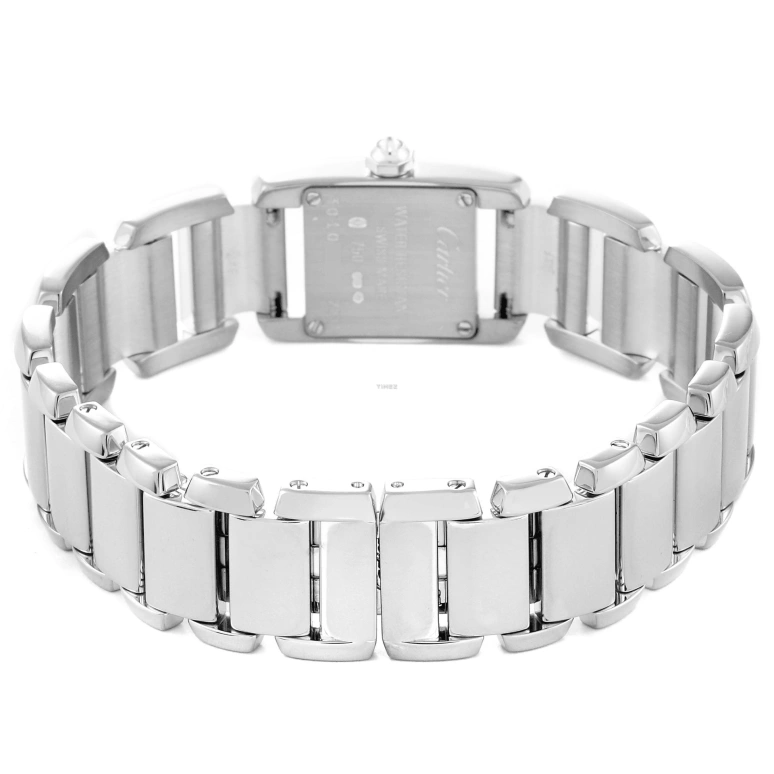 Cartier,Tank 20mm,20mm,White Gold,Silver,Quartz,Sapphire,Crystal Glass,Square,WE70069H